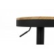 King Home Krzesło barowe VOLT regulowane czarne / naturalne (KH010100953)