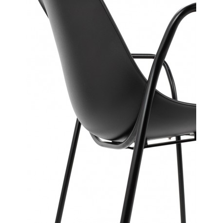 King Home Krzesło RESOL ARM czarne (292-CPP4.BLACK)
