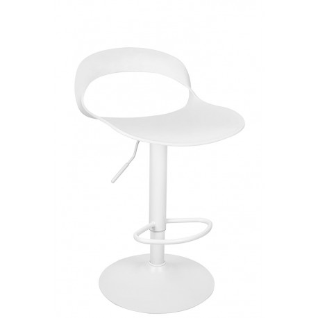 King Home Krzesło barowe WRAPP regulowane białe (KH010100951)