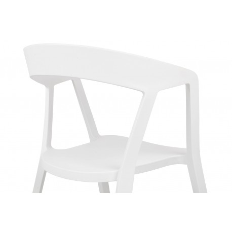 King Home Krzesło VIBIA białe - polipropylen (210-APP.WHITE)