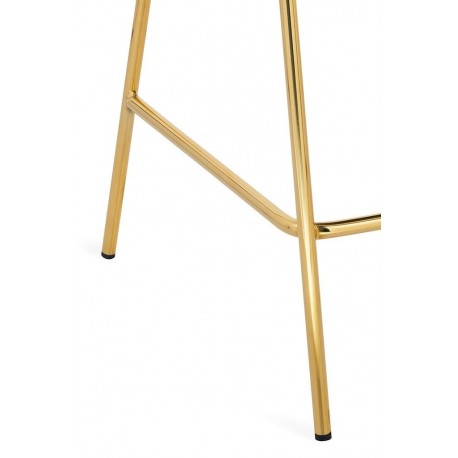King Home Krzesło MARGO beżowe - welur, podstawa złota (KH121100121.4)
