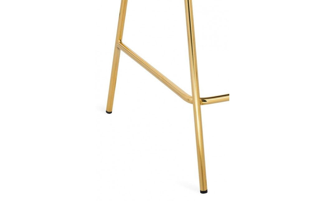 King Home Krzesło MARGO beżowe - welur, podstawa złota (KH121100121.4)