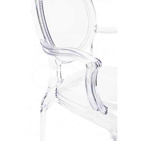 King Home Krzesło PRINCE ARM transparentne - poliwęglan (KH010100202)