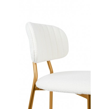 King Home Krzesło FABIOLA BOUCLE białe (KH1201100126)