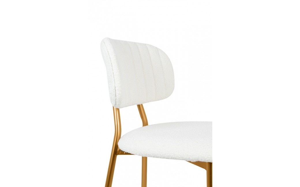 King Home Krzesło FABIOLA BOUCLE białe (KH1201100126)
