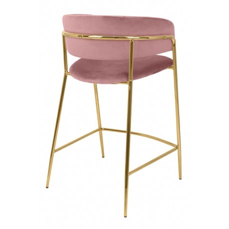 King Home Krzesło barowe DELTA 65 różowe (KH1301100123)