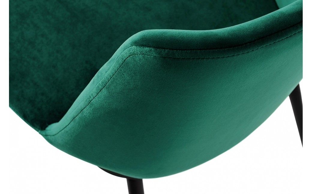 King Home Krzesło barowe DIEGO 65 zielone - welur, podstawa czarno złota (KH1201100123.61.GREE)