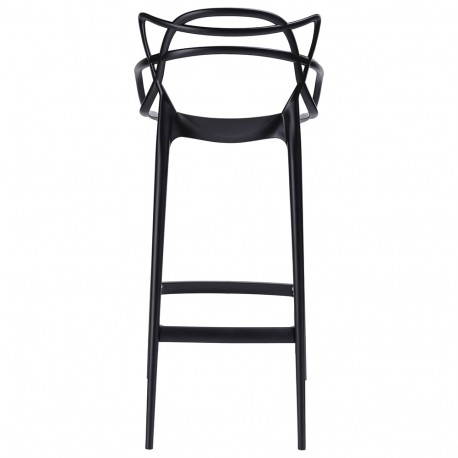 King Home Krzesło barowe HILO PREMIUM 75 cm czarne (BS-936B.75.BLACK)
