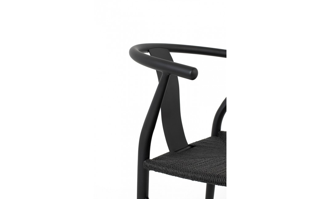 King Home Krzesło WISHBONE METAL czarne (KH1201100121)