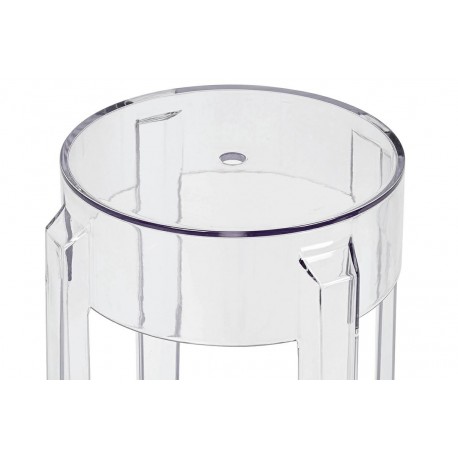 King Home Krzesło barowe CHARLES 76 transparentne - poliwęglan (118-APC2.CLEAR)