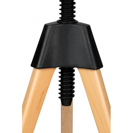 King Home Krzesło barowe regulowane TOM czarne - polipropylen, drewno bukowe (PW-016.CZARNY)