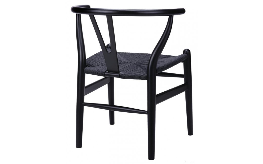 King Home Krzesło WISHBONE czarne - drewno bukowe, czarne włókno (KH1501100119)