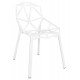 King Home Krzesło SPLIT PREMIUM białe - aluminium, nogi białe (DC-362.ALLWHITE)