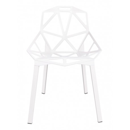 King Home Krzesło SPLIT PREMIUM białe - aluminium, nogi białe (DC-362.ALLWHITE)