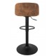 King Home Krzesło barowe STOR PU regulowane brązowe (KH010100942)