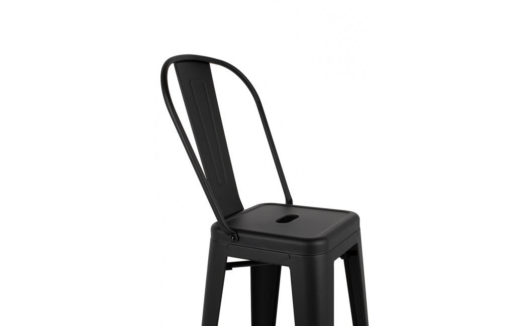 King Home Krzesło barowe TOWER BIG BACK 66 (Paris) czarne (KH010100968)
