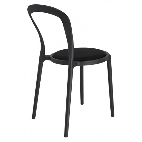 King Home Krzesło SLIM czarne - polipropylen, tkanina (PP-13A.BLACK)