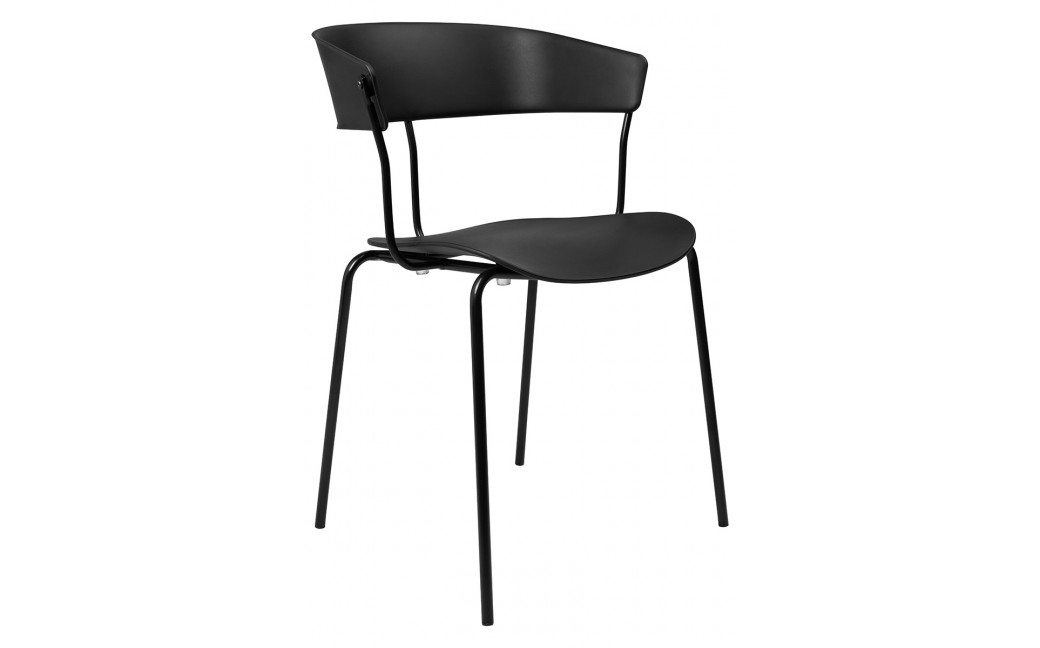 King Home Krzesło JETT czarne - polipropylen, metal (PC-161)