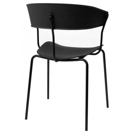 King Home Krzesło JETT czarne - polipropylen, metal (PC-161)