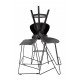 King Home Krzesło barowe PERSY czarne 75 (PC-149B.75)