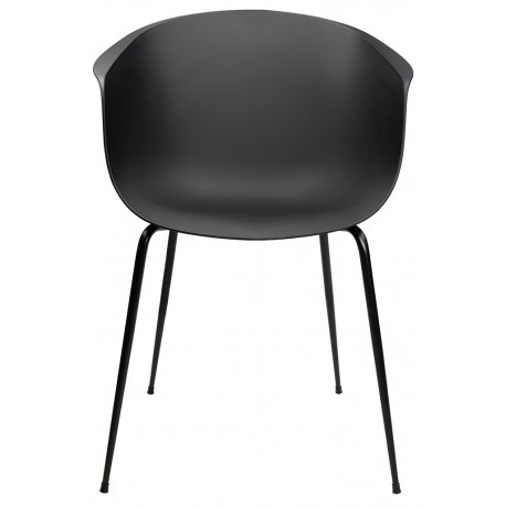 King Home Krzesło RALF czarne - polipropylen, metal (342 CPP6)