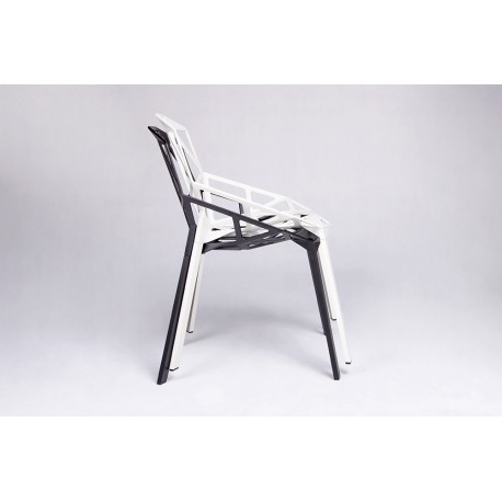 King Home Krzesło SPLIT PREMIUM czarne - aluminium, nogi czarne (DC-362.ALLBLACK)