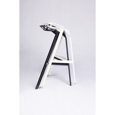 King Home Krzesło barowe SPLIT PREMIUM czarne - aluminium (BS-363.BLACK)