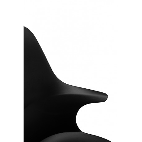 King Home Krzesło BRAZO HIGH czarne - polipropylen, metal (334-CPP3)