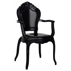King Home Krzesło KING ARM czarne - poliwęglan (777-APC.BLACK)