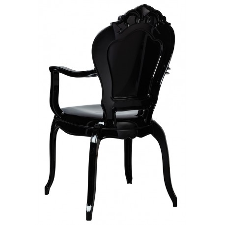 King Home Krzesło KING ARM czarne - poliwęglan (777-APC.BLACK)