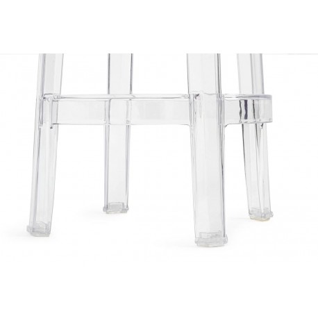 King Home Krzesło barowe CHARLES 65 transparentne - poliwęglan (118-APC1.CLEAR)