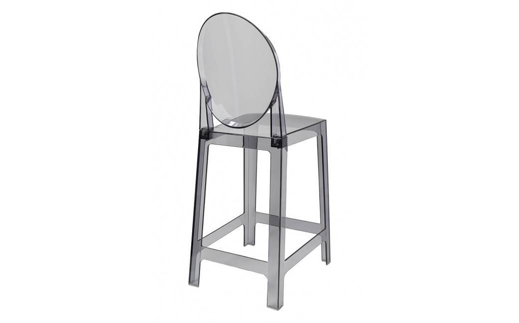King Home Krzesło barowe VICTORIA 65 cm dymione - poliwęglan (KH010100226)