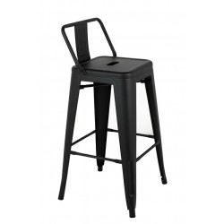 King Home Krzesło barowe TOWER BACK 66 (Paris) czarne (KH010100971)