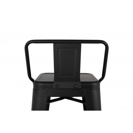 King Home Krzesło barowe TOWER BACK 66 (Paris) czarne (KH010100971)