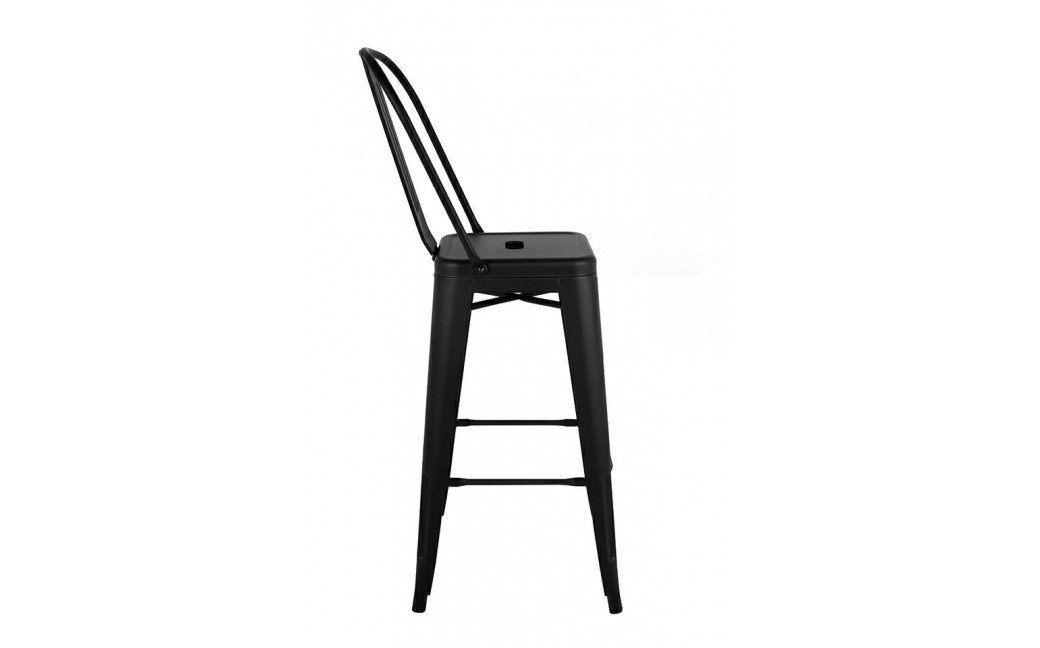 King Home Krzesło barowe TOWER BIG BACK 76 (Paris) czarne (KH010100964)