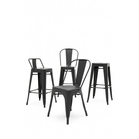 King Home Krzesło barowe TOWER 76 (Paris) czarne (KH010100960)