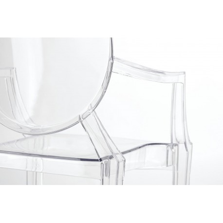 King Home Krzesło LOUIS transparentne - poliwęglan (124-APC.CLEAR)