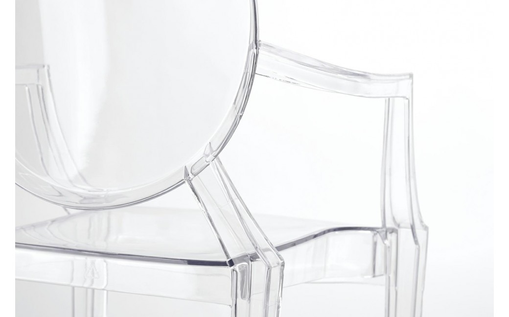 King Home Krzesło LOUIS transparentne - poliwęglan (124-APC.CLEAR)