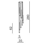 Pendant lamps - Azzardo STYLO 8 CHROM 8xG9 Pendant Chrome AZ0257 - product 4