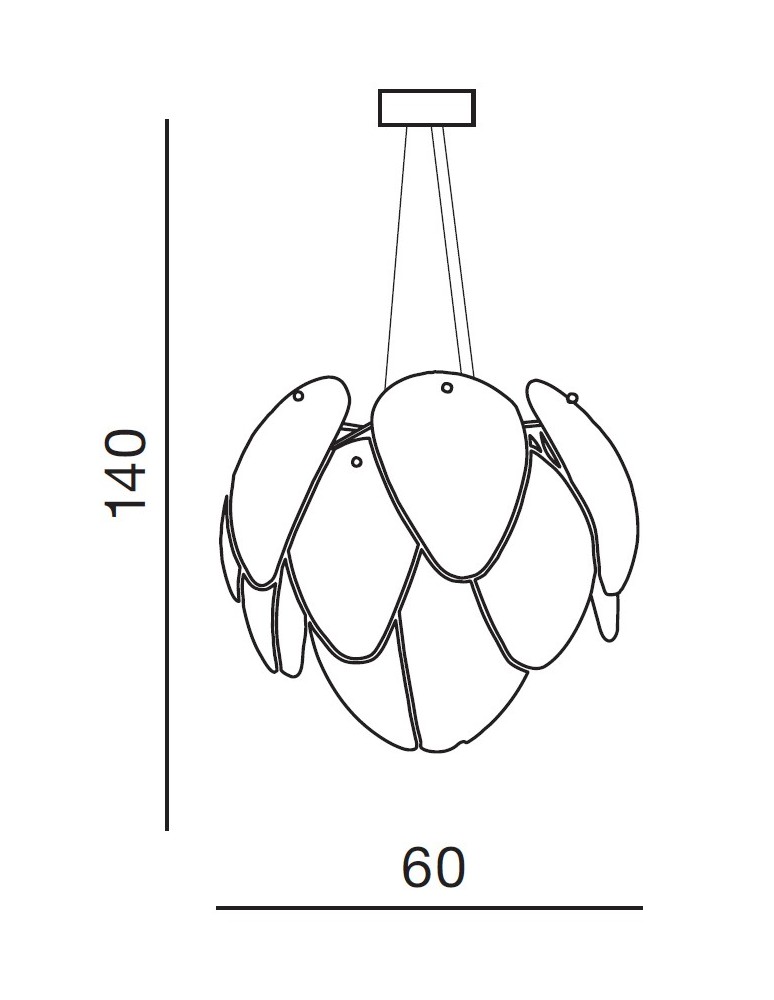 Pendant lamps - Azzardo ANTIRES WHITE 5xE27 Pendant White AZ0472 - product kolory-swiatla.pl 5