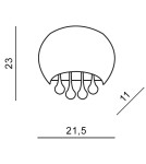 Wall lamps - Azzardo BURN WALL 1xG9 Wall Mounted Chrome AZ0911 - product 3