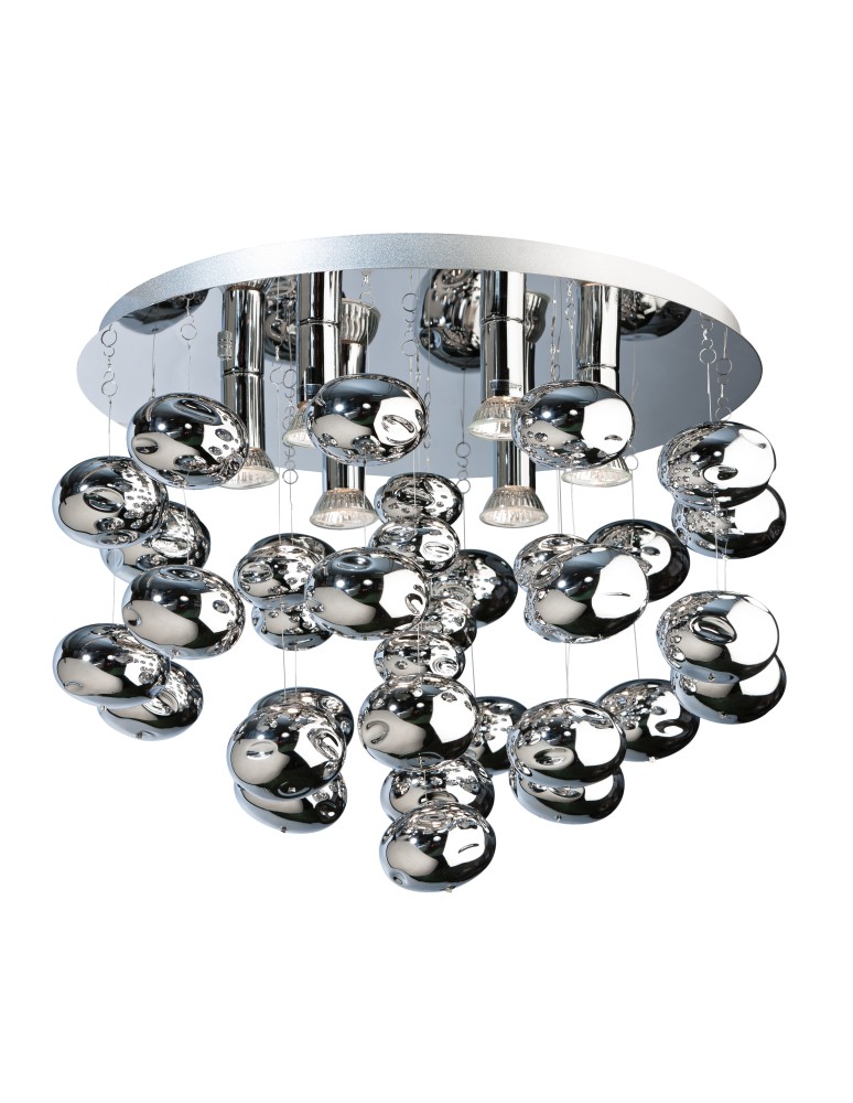 Glamour ceiling lamps - Azzardo LUVIA CHROME 6xGU10 Ceiling/Pendant Chrome AZ2541 - product kolory-swiatla.pl 1