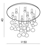 Glamour ceiling lamps - Azzardo LUVIA CHROME 6xGU10 Ceiling/Pendant Chrome AZ2541 - product 2