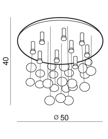 Azzardo LUVIA CHROME 6xGU10 Sufitowa/Wisząca Chrom AZ2541 - produkt 2