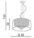 Glamour ceiling lamps - Azzardo REGO 50 8xG9 2in1 Ceiling or Pendant Transparent/Chrome AZ1000 - product 2