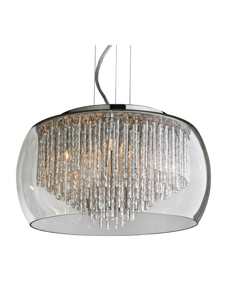 Glamour ceiling lamps - Azzardo REGO 50 8xG9 2in1 Ceiling or Pendant Transparent/Chrome AZ1000 - product kolory-swiatla.pl 1