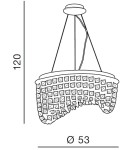 Glamour pendant lamps - Azzardo CARMEN TOP/PENDANT 6xG9 2in1 Ceiling or Pendant Transparent AZ1284 - product 3