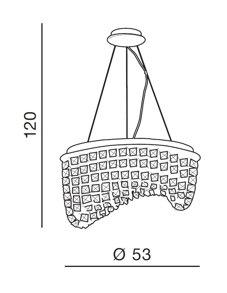 Glamour pendant lamps - Azzardo CARMEN TOP/PENDANT 6xG9 2in1 Ceiling or Pendant Transparent AZ1284 - product kolory-swiatla.pl 3