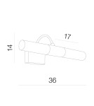 Bathroom wall lamps - Azzardo LILIANE 2xG9 Wall Mounted White/Chrome IP44 AZ1297 - product 2