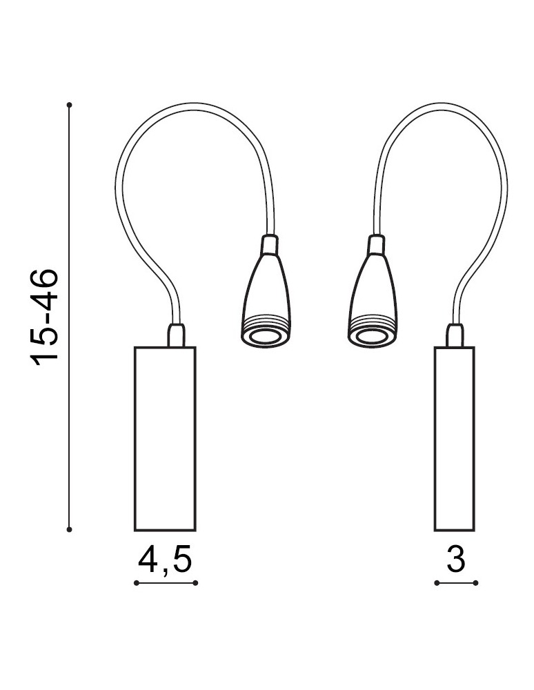 Reading wall lamps - Azzardo VERONICA BLACK 1xLED Wall-mounted Black IP44 AZ1548 - product kolory-swiatla.pl 2